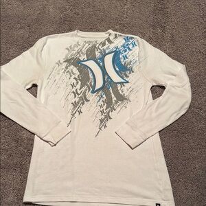 Hurley White Long Sleeve Graphic Shirt